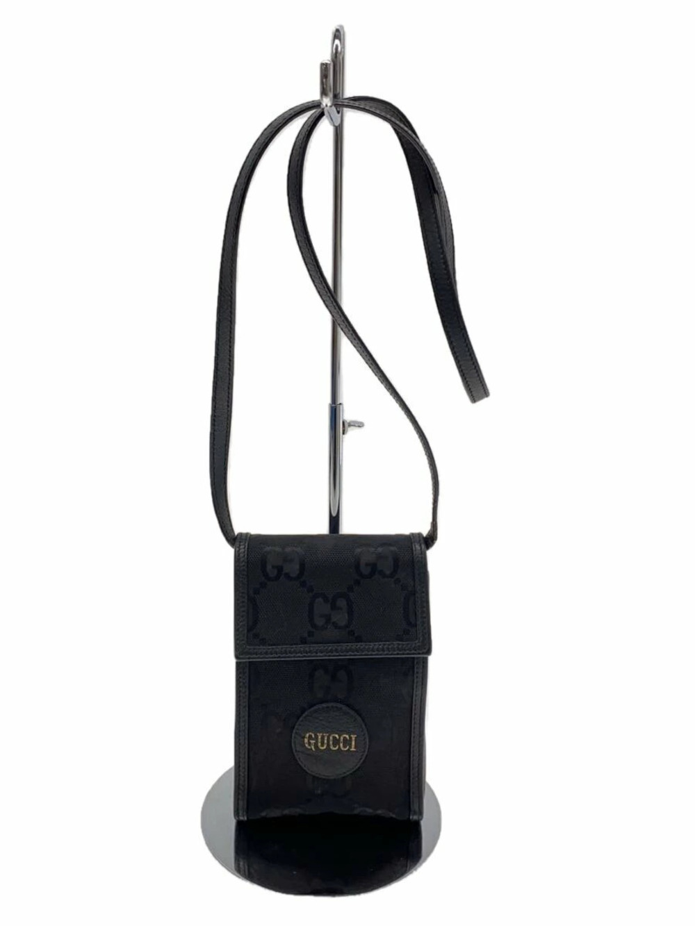 Gucci Shoulder Bag the Grid Canvas Black